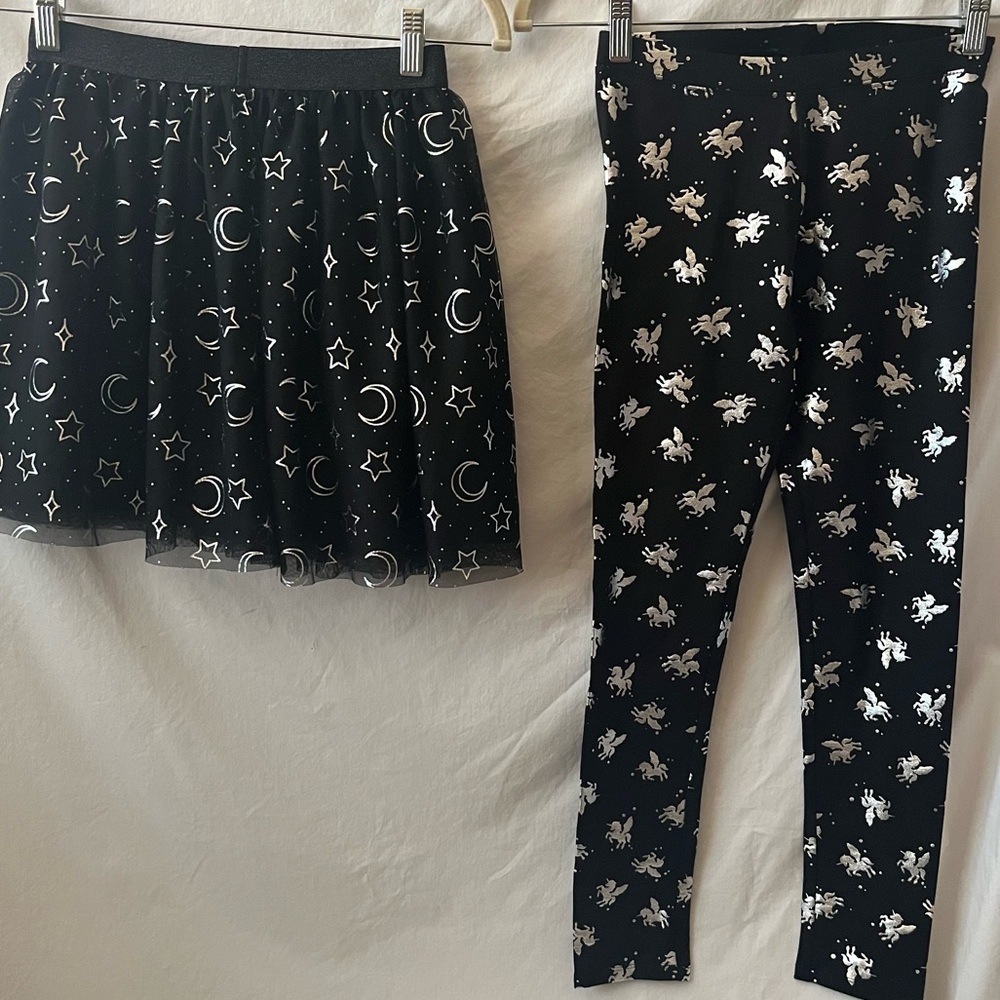 Skirt and leggings